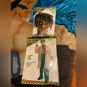 Zombie Surgeon Costume with Wig men's biohazard zombie surgeon costume new